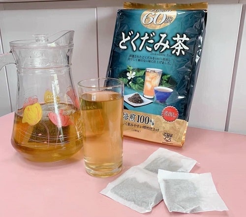 Trà thải độc diếp cá Orihiro Dokudami Tea review-5