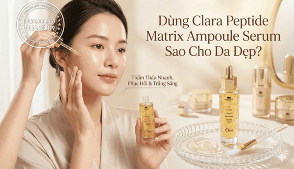 Dùng Clara Peptide Matrix Ampoule Serum Sao Cho Da Đẹp? Dùng Clara Peptide Matrix Ampoule Serum Sao Cho Da Đẹp?